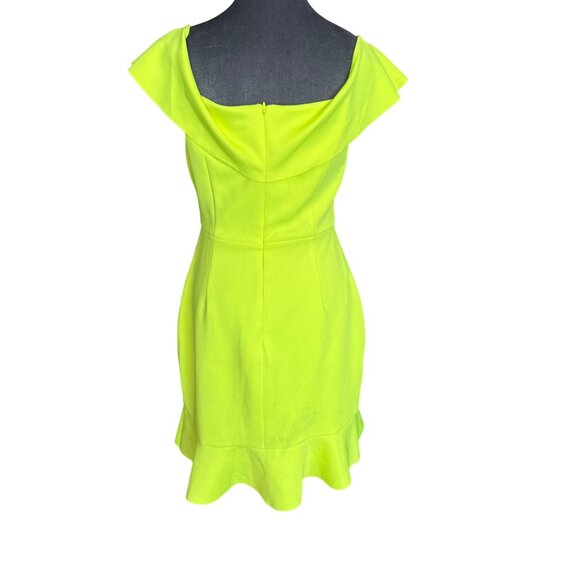 One33 Social Off Shoulder Neon Dress Size 8 - Picture 4 of 6
